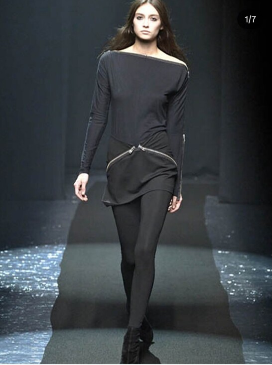 Maison Martin Margiela Dresses & Skirts - Maison Margiela Fall/Winter 2008 Curved Zip Up Mini Skirt Size 42